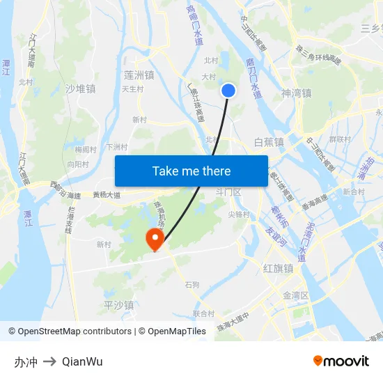 Banchong to QianWu map