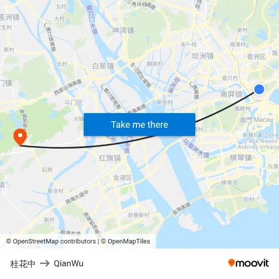 Guihua Middle to QianWu map