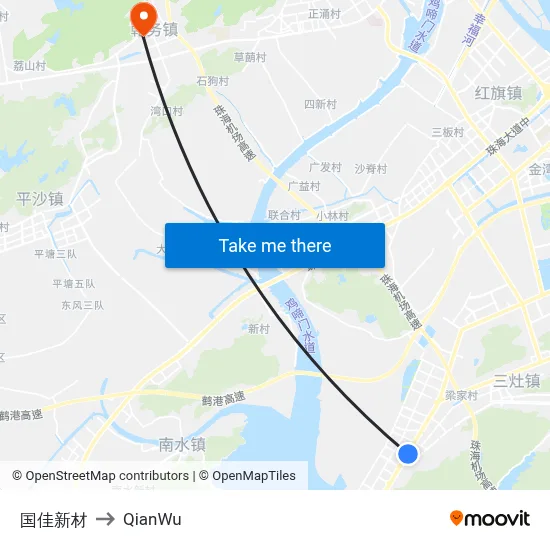 Guojia New Materials to QianWu map