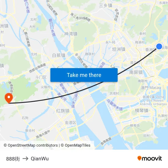 888 Street to QianWu map