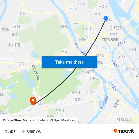 Cardboard Factory to QianWu map