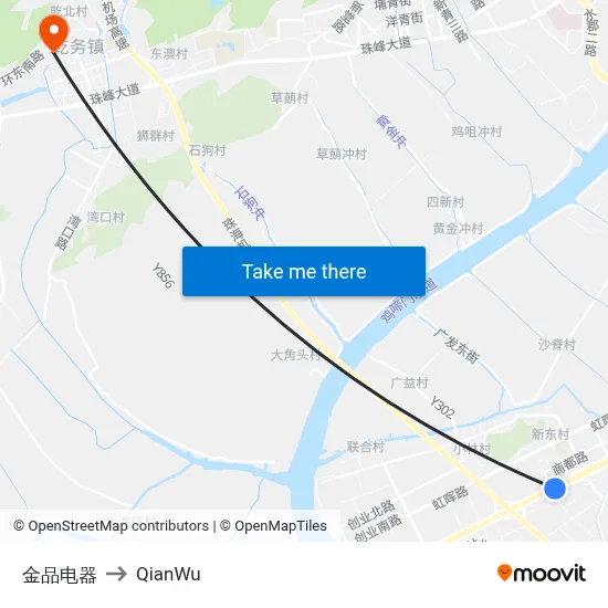 Jinpin Electronics to QianWu map