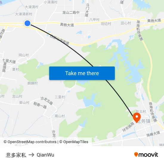 Yiduo Furniture to QianWu map