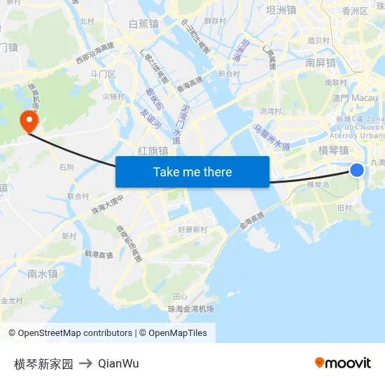 Hengqin New Home to QianWu map