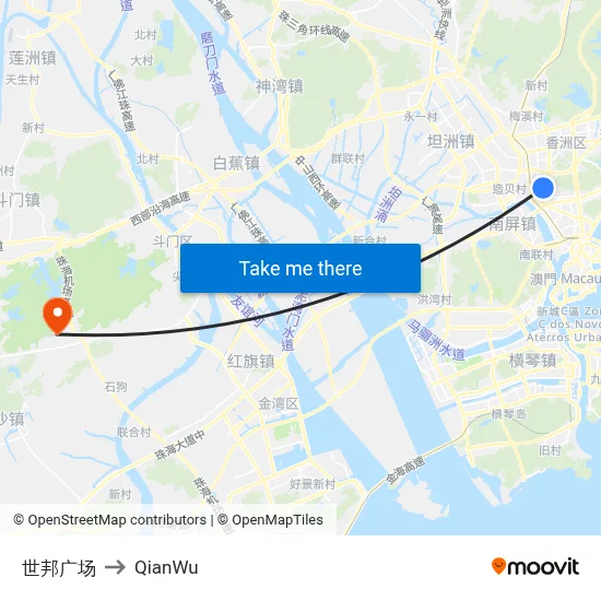 Sibang Plaza to QianWu map