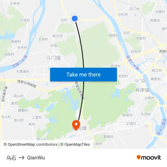 Wushi to QianWu map