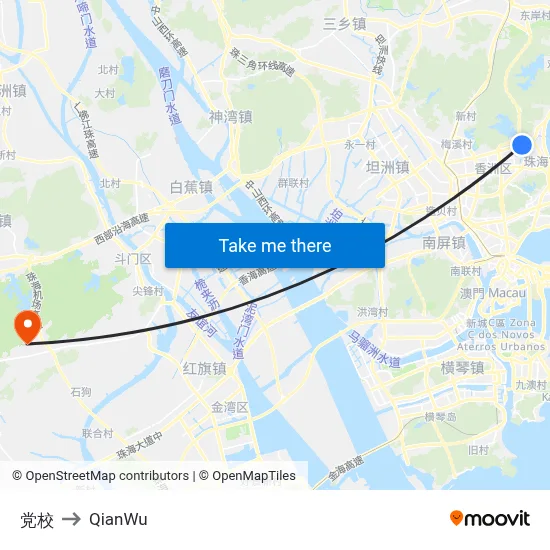 Party School to QianWu map