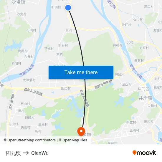 Sijiuqing to QianWu map