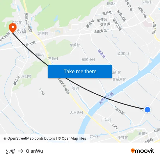 Shaji to QianWu map
