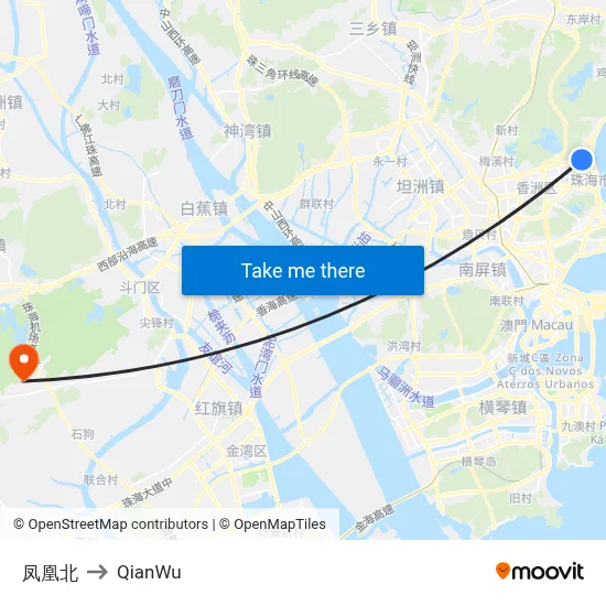 North Phoenix to QianWu map
