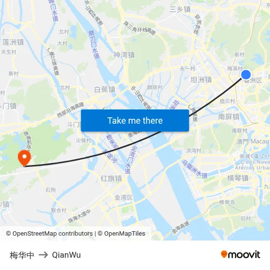 Meihua Middle to QianWu map