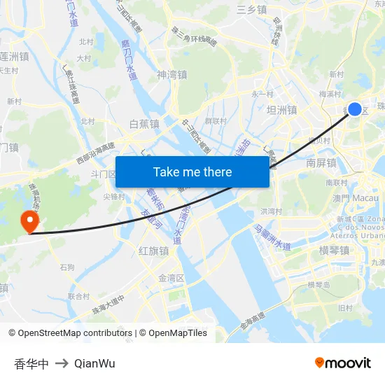 Middle Xianghua to QianWu map