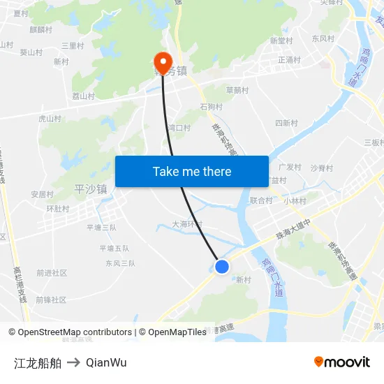 Jianglong Ships to QianWu map