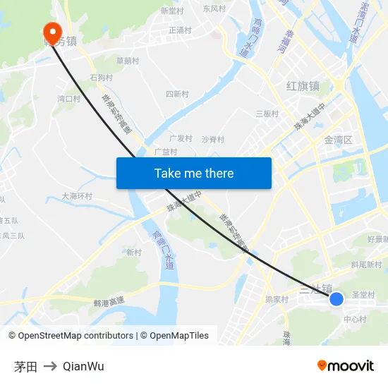 Maotian to QianWu map