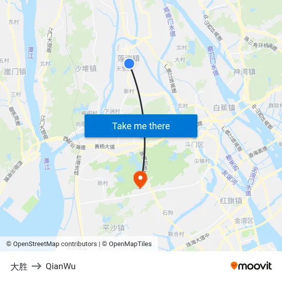 Dasheng to QianWu map