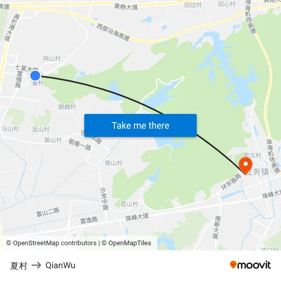 Xia Village to QianWu map
