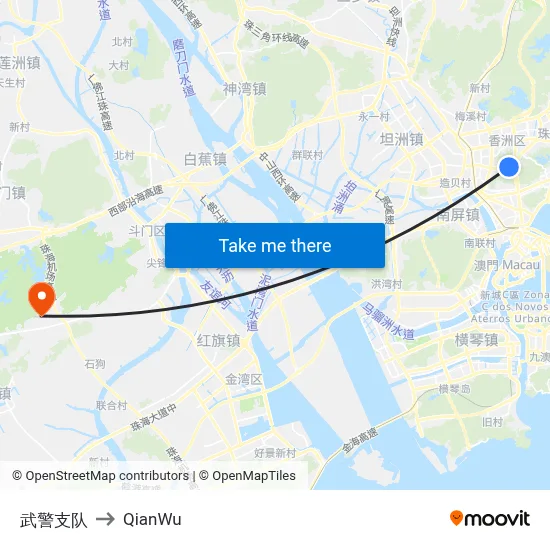 Armed Police Detachment to QianWu map