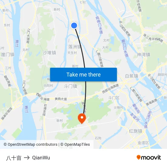 Eighty Acres to QianWu map