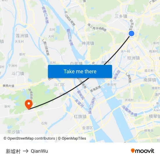 Xinxu Village to QianWu map