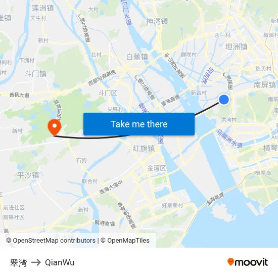 Cuiwan to QianWu map