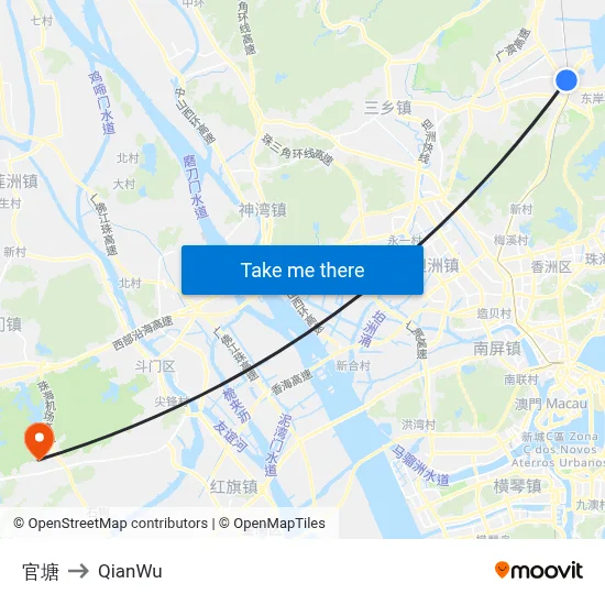 Guantang to QianWu map