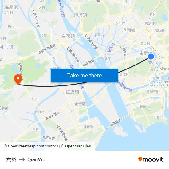 Dongqiao to QianWu map