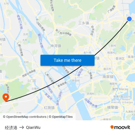 Economic Port to QianWu map