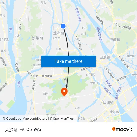 Dashachang to QianWu map