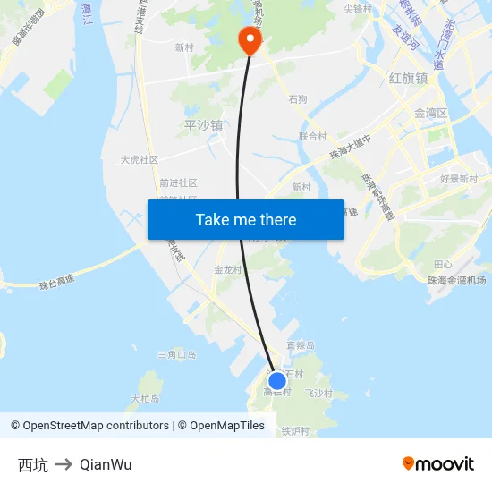 Xikeng to QianWu map
