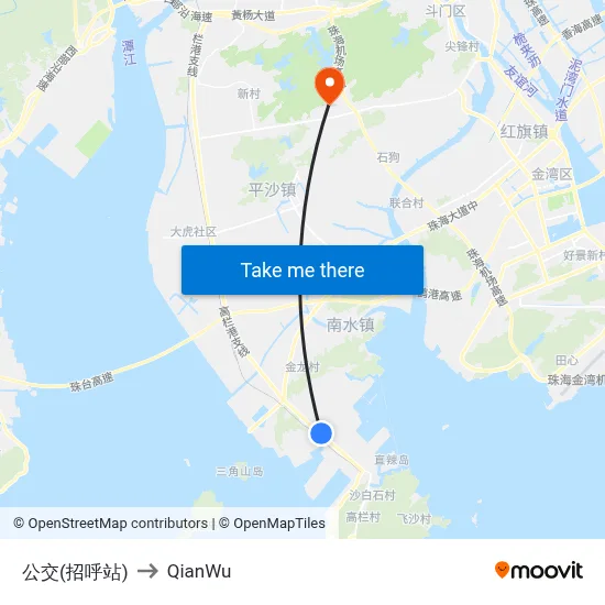 Bus Stop (On Request) to QianWu map