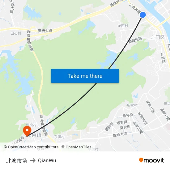 Beiao Market to QianWu map