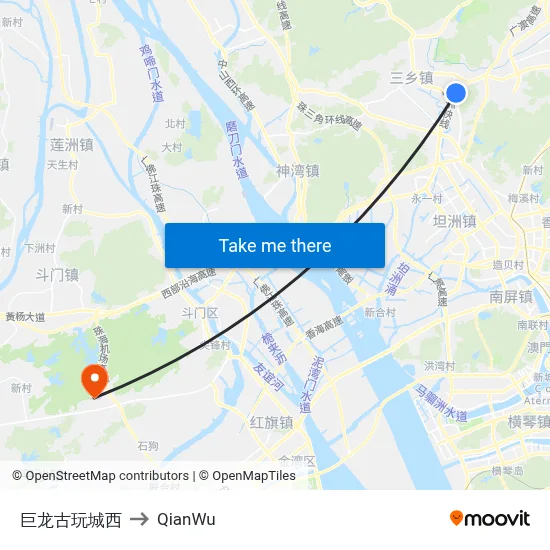 Julong Antique City West to QianWu map