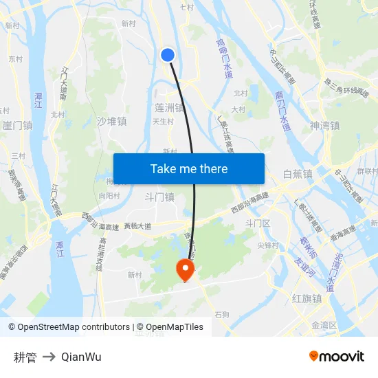 Geng Guan to QianWu map