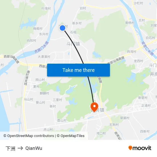Xia Zhou to QianWu map