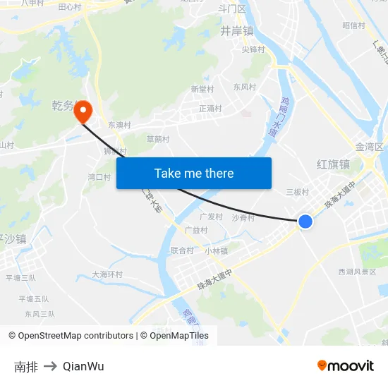 Nanpai to QianWu map
