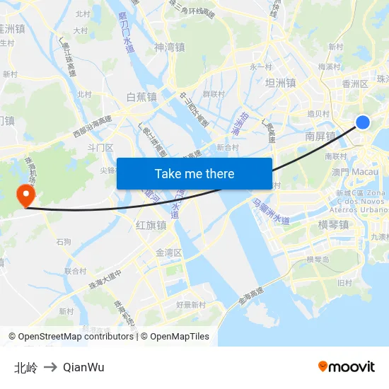North Ridge to QianWu map