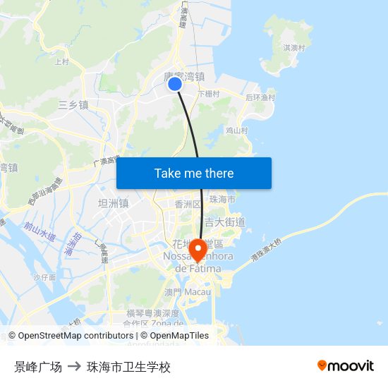 景峰广场 to 珠海市卫生学校 map