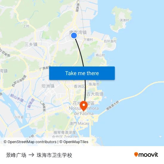 景峰广场 to 珠海市卫生学校 map