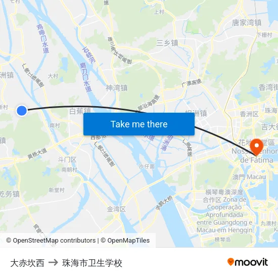 大赤坎西 to 珠海市卫生学校 map
