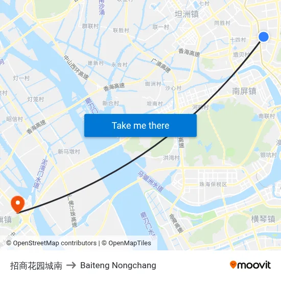 Merchants Garden City South to Baiteng Farm map