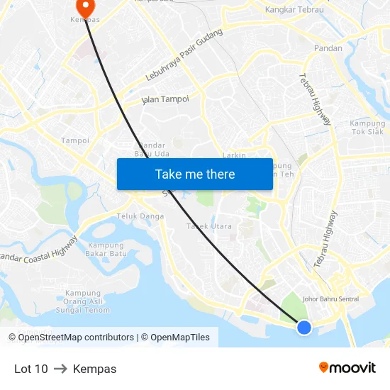 Lot 10 to Kempas map