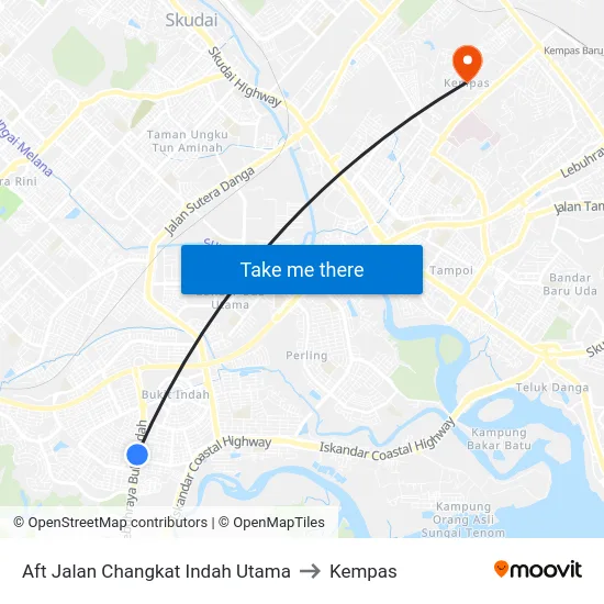 Aft Jalan Changkat Indah Utama to Kempas map
