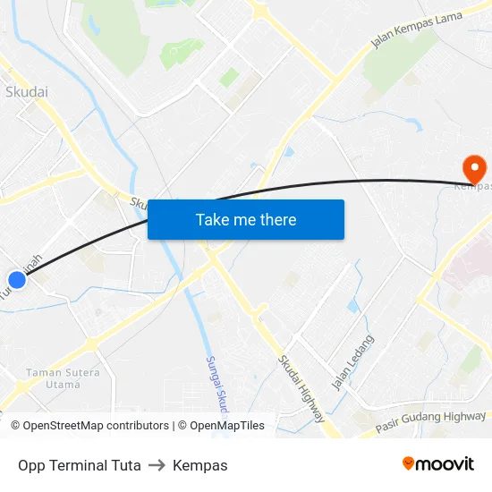 Opp Terminal Tuta to Kempas map