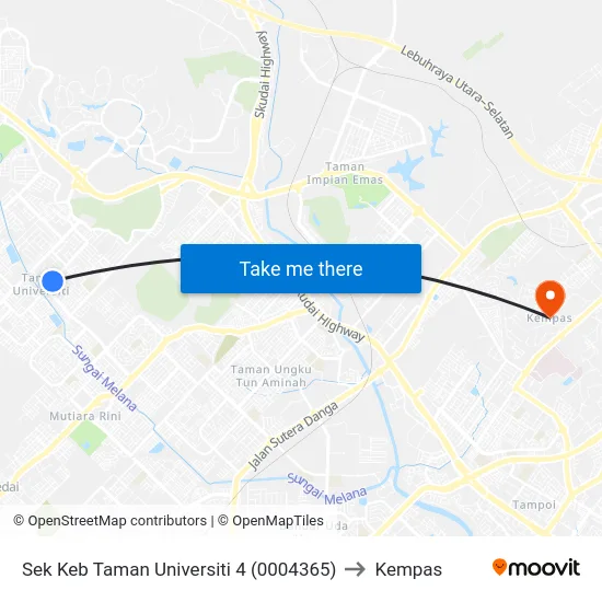 Sek Keb Taman Universiti 4 (0004365) to Kempas map