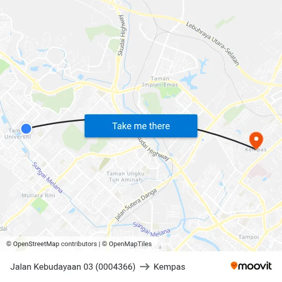 Jalan Kebudayaan 03 (0004366) to Kempas map