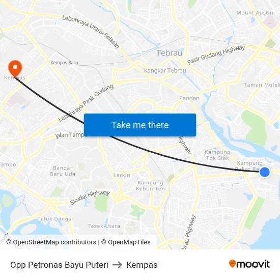 Opp Petronas Bayu Puteri to Kempas map