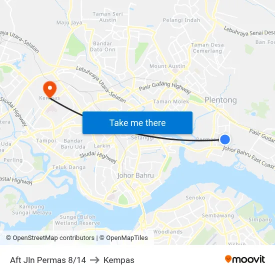 Aft Jln Permas 8/14 to Kempas map