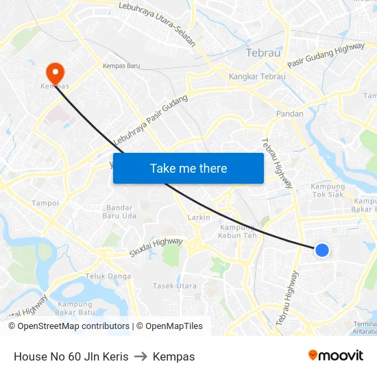 House No 60 Jln Keris to Kempas map