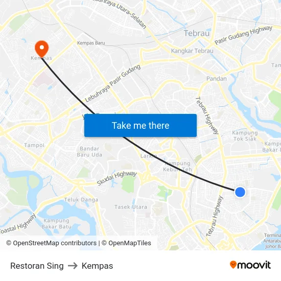 Restoran Sing to Kempas map