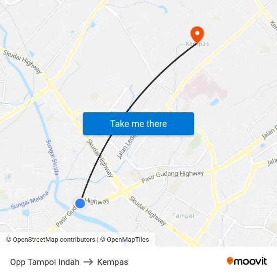 Opp Tampoi Indah to Kempas map